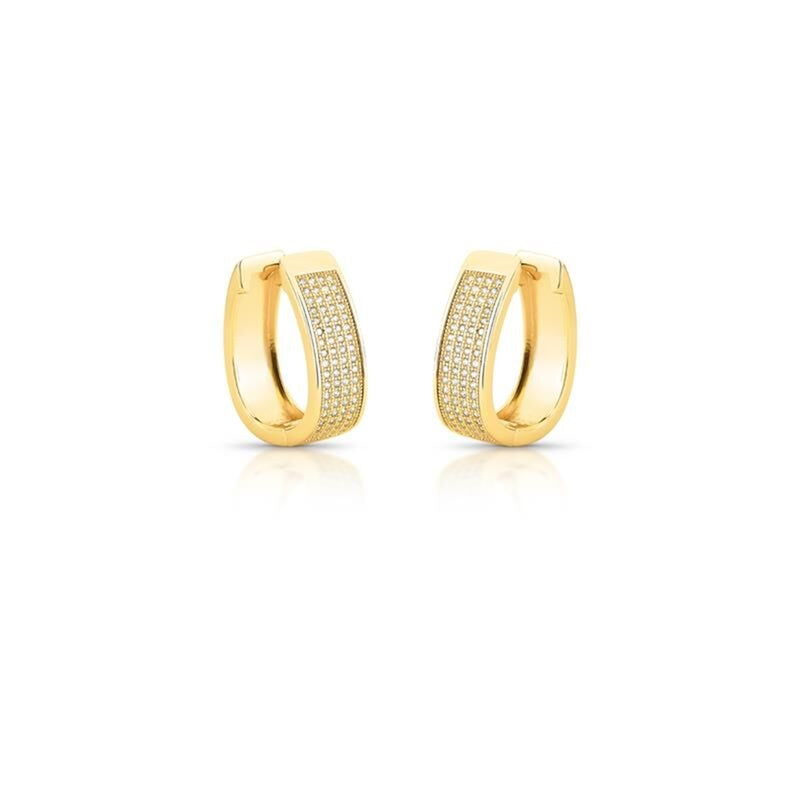 Argola Quatro Fileira Cravejadas De Zircônias