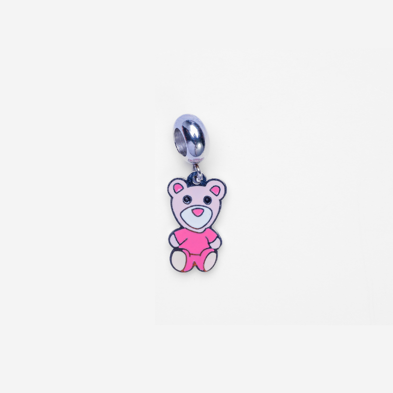 Berloque Inox Ursinho Rosa