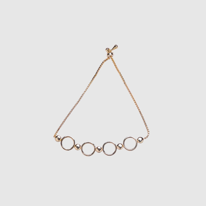 Pulseira Ajuste Round Dourada